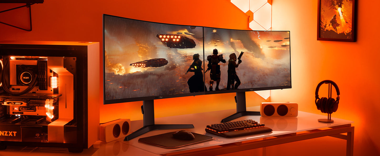 KOORUI G3441VC | 34" WQHD 180Hz 1000R Gaming Monitor | VESA Adaptive Sync | 21:9 Wide Screen | MPRT 1ms