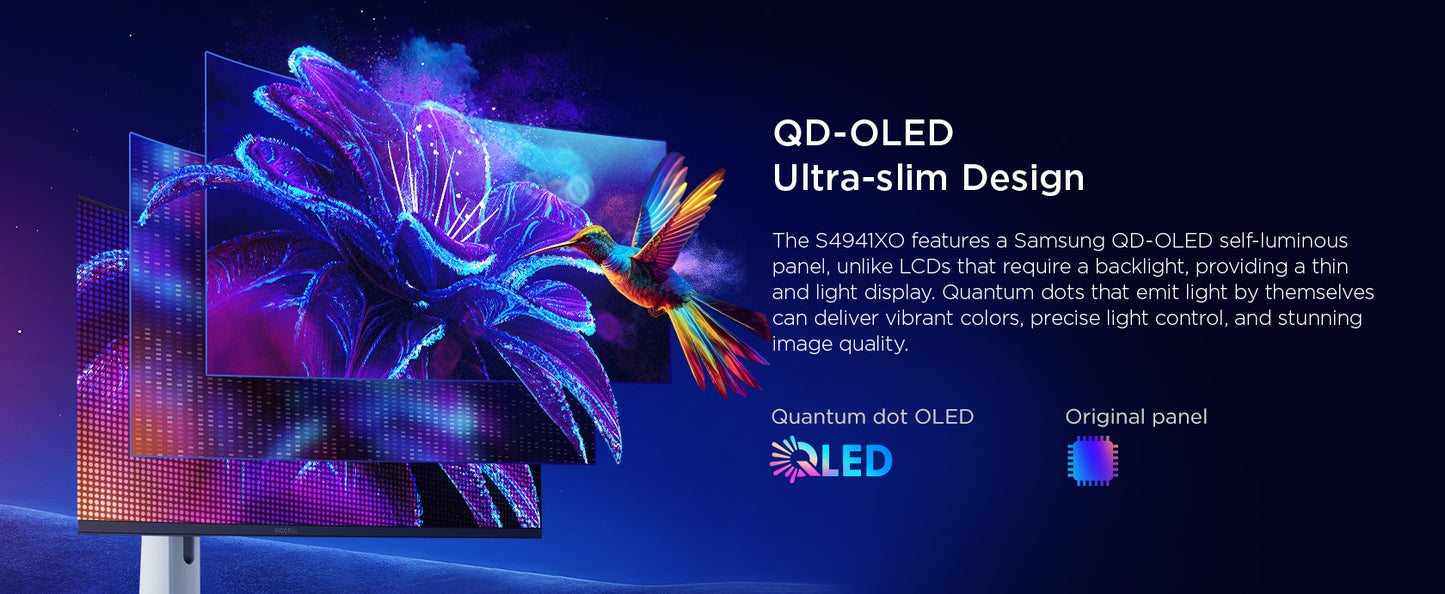 KOORUI S4941XO | 49" DQHD 240Hz 1800R OLED Monitor | AMD FreeSync | GTG 0.03ms