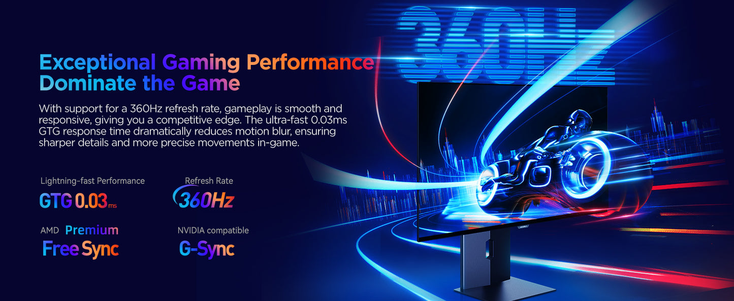 KOORUI S2721BO | 27" QHD 360Hz OLED Monitor | AMD FreeSync | GTG 0.03ms