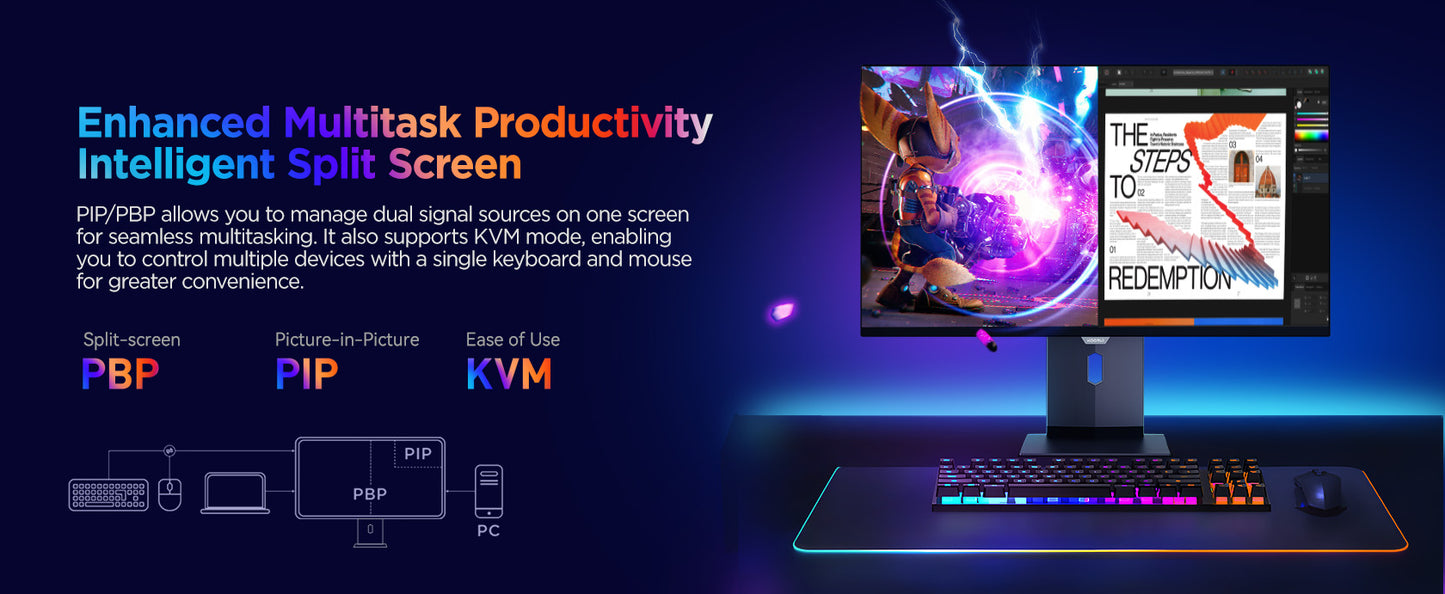 KOORUI S3241XO | 31.5" UHD 240Hz OLED Monitor | AMD FreeSync | GTG 0.03ms