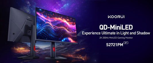 KOORUI S2721PM | 27" QHD 200Hz miniLED Monitor | AMD FreeSync | DIC 1ms | HDR 1000