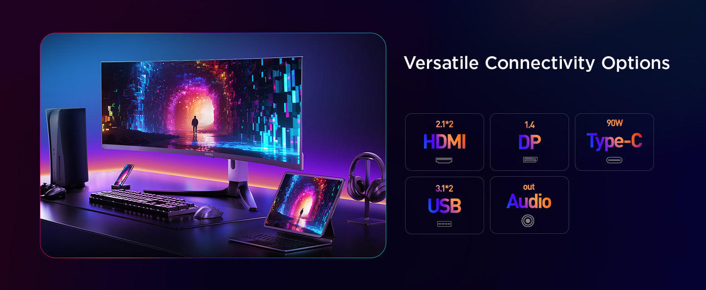 KOORUI S4941XO | 49" DQHD 240Hz 1800R OLED Monitor | AMD FreeSync | GTG 0.03ms